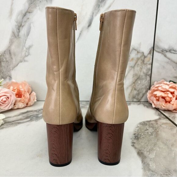 JOURNEE COLLECTION Romer Tru Comfort Platform Block Heel Booties in Tan Size 8 - Picture 12 of 16